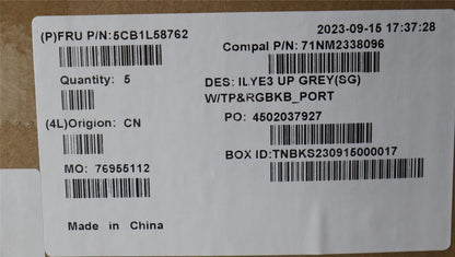 Lenovo Upper Case ASM_POR C 82YA SGRGB 5CB1L58762