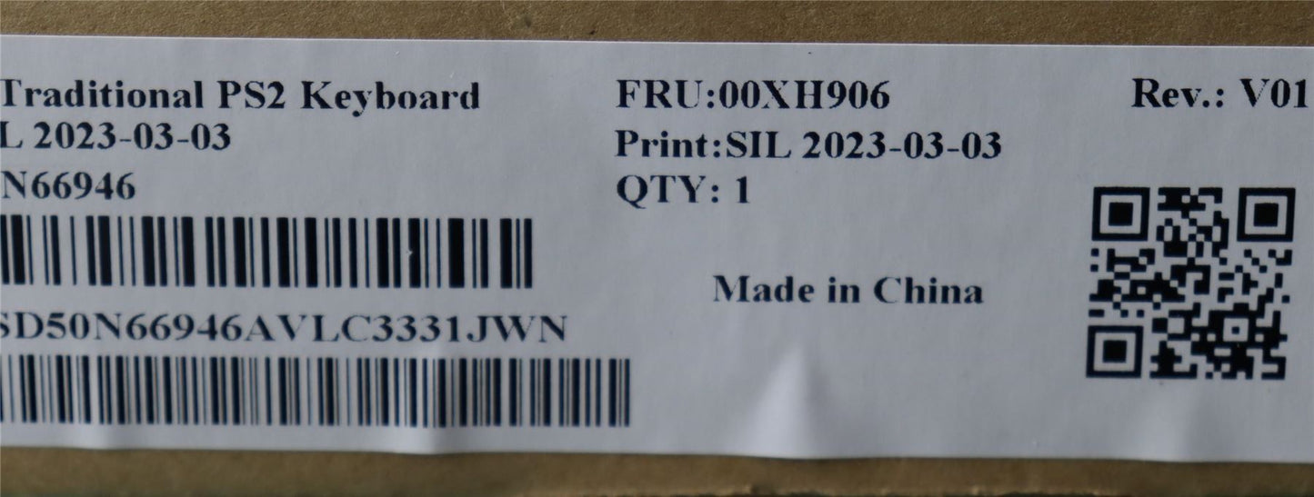 Lenovo PS2 TRDTNL KB BK NLE 00XH906