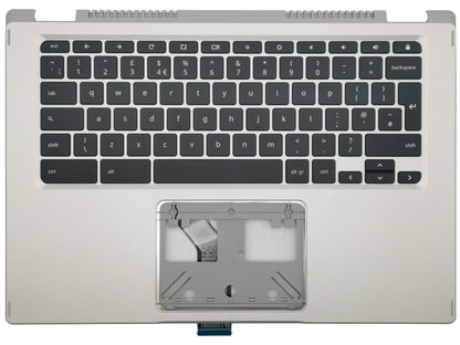 Acer Chromebook Spin CP514-1HH Palmrest Cover Keyboard UK Silver 6B.A40N7.019