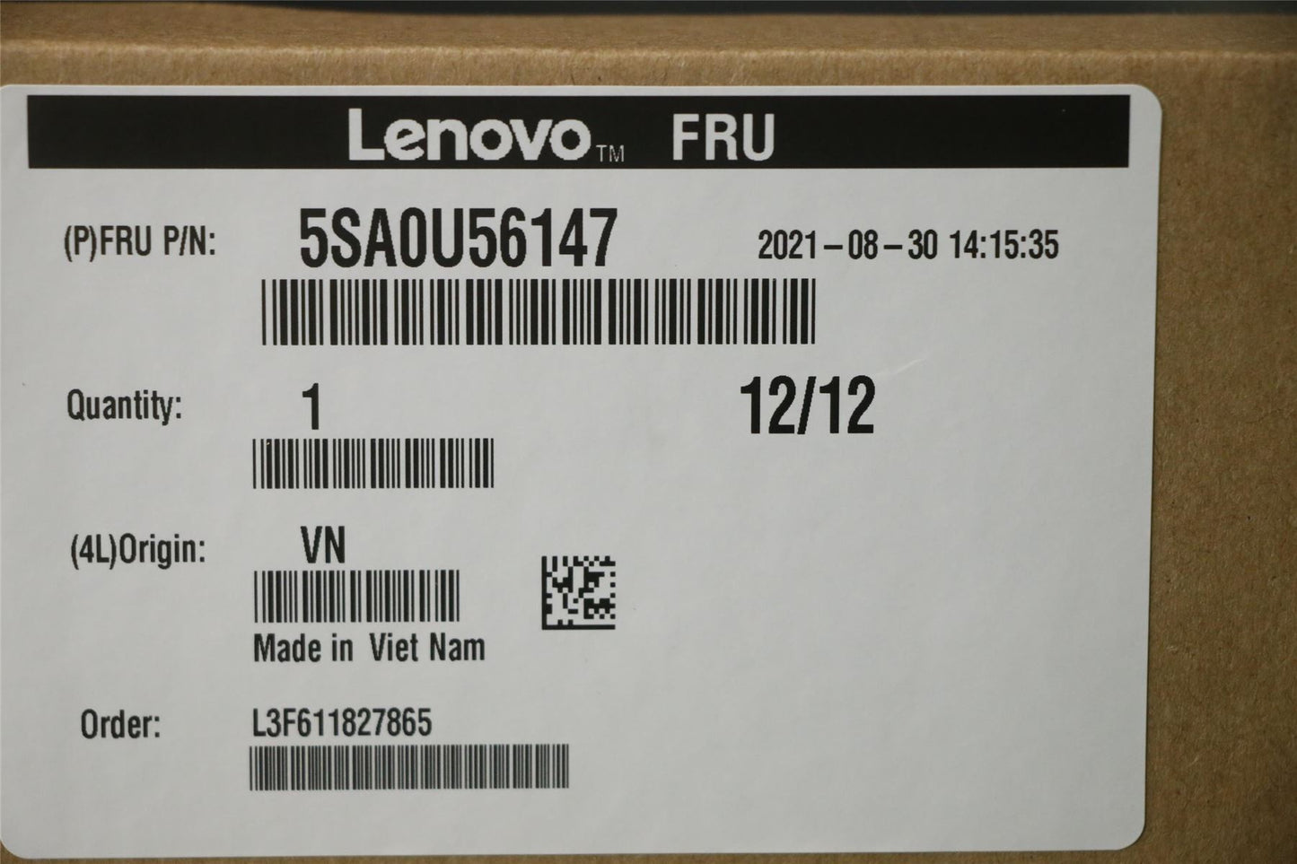 Lenovo ThinkStation P340 CPU Processor 5SA0U56147