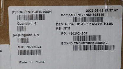 Lenovo UpCase_EUROENG C82XD FP CG BL AL 5CB1L10804