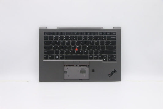 Lenovo Yoga X1 5th Keyboard Palmrest Top Cover US Europe Grey Backlit 5M10Z37158