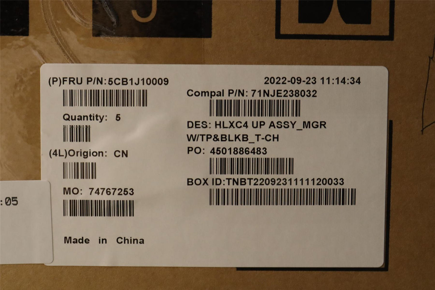 Lenovo Upper Case ASM_TC C 21DM BLKB N 5CB1J10009