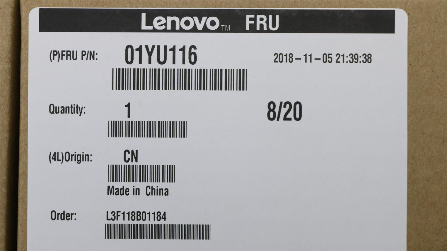 Lenovo ThinkPad T480s LCD Cover Rear Back Housing Black 01YU116