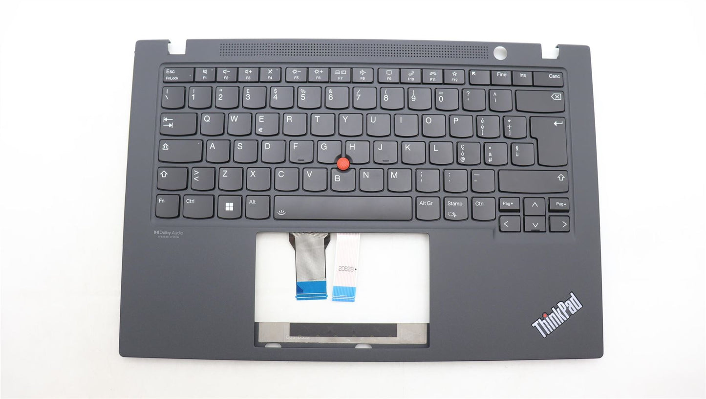 Lenovo ThinkPad T14s Gen 2 Keyboard Palmrest Top Cover Italian Black 5M11F24604