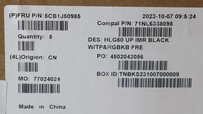 Lenovo IdeaPad 3 15ARH7 Palmrest Cover Touchpad Keyboard French Black 5CB1J50985