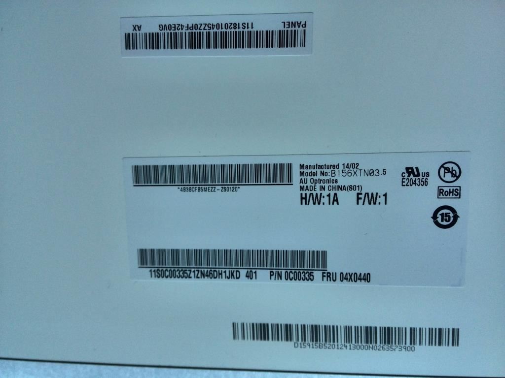Lenovo AUO B156XTN03.5 HW1A HD AG S LED1 NB LCD 18201045