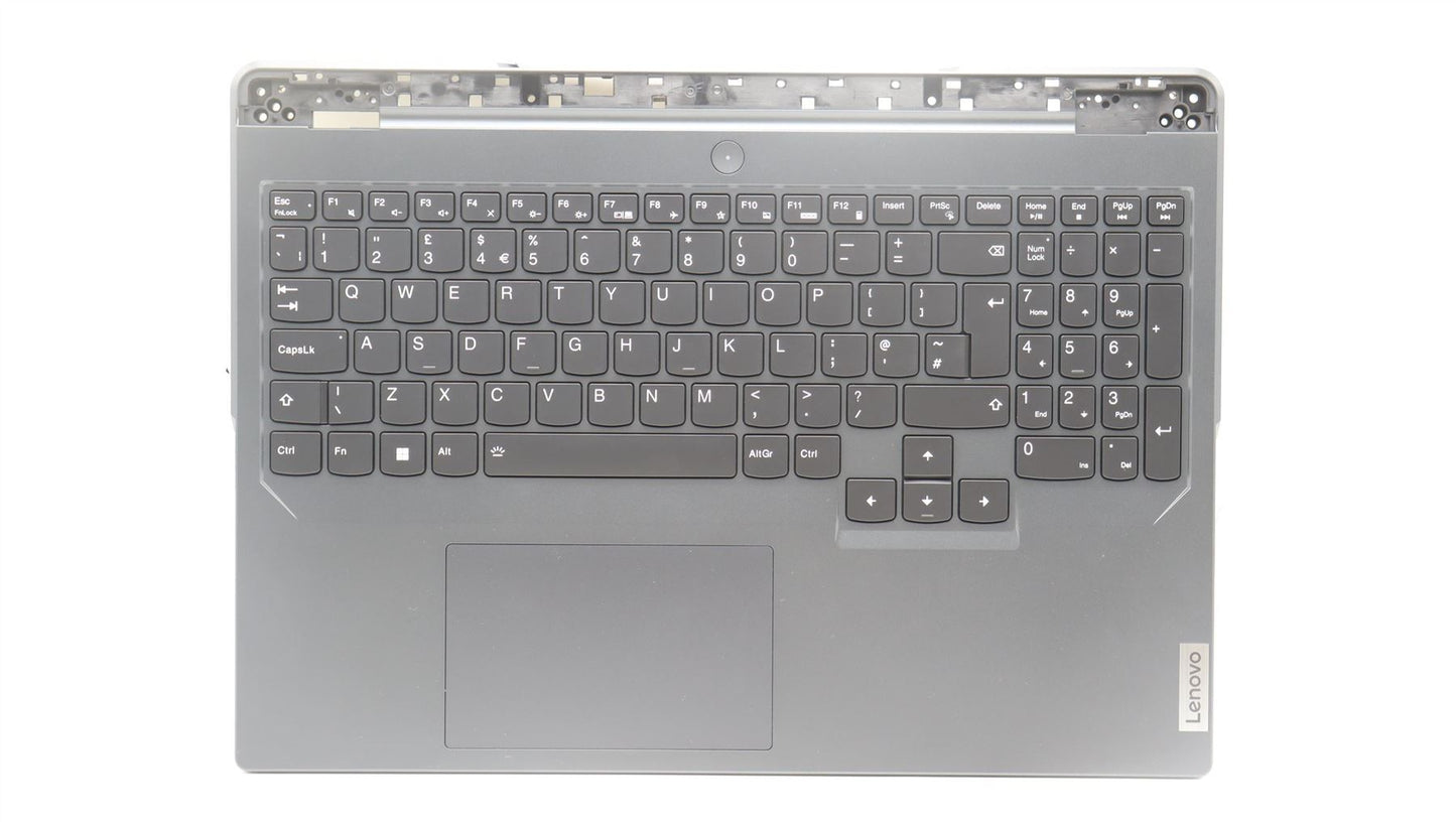 Lenovo Legion 5 16IRX8 Palmrest Cover Touchpad Keyboard UK Onyx Grey 5CB1L30893