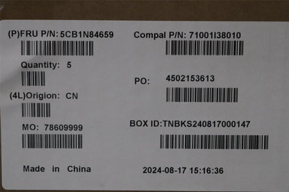 Lenovo Upper Case ASM POR C 83DH LGBL 5CB1N84659