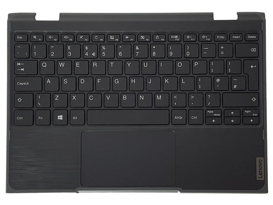 Lenovo Notebook 300e 2nd Keyboard Palmrest Top Cover UK Black 5CB0T45085