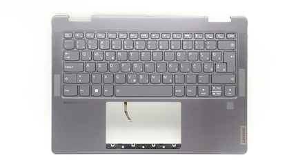 Lenovo Yoga 7 14ARP8 Keyboard Palmrest Top Cover Slovenian Storm Grey 5CB1L47271