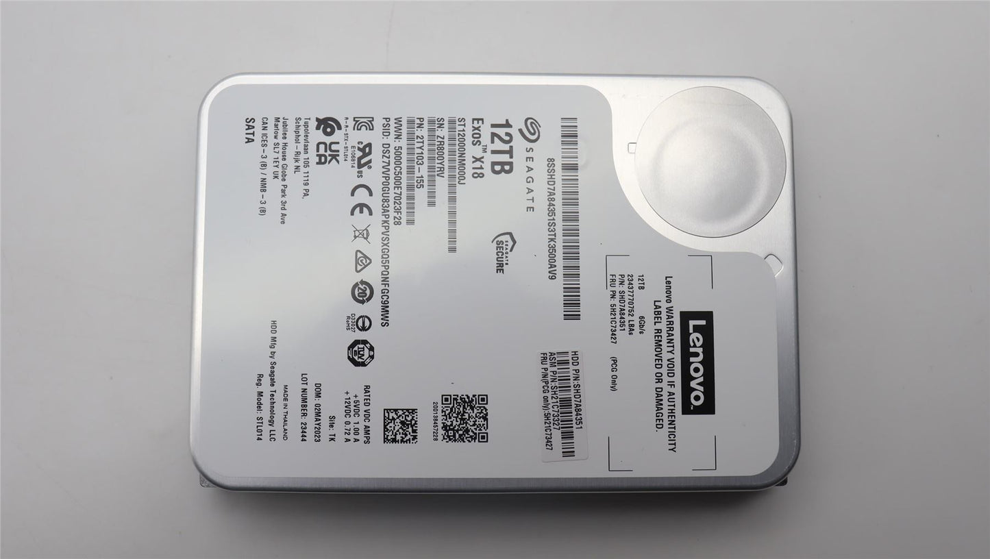 Lenovo HDD_ASM FRU ST 3.5 7.2K SATA EvenBP 12T 5H21C73427