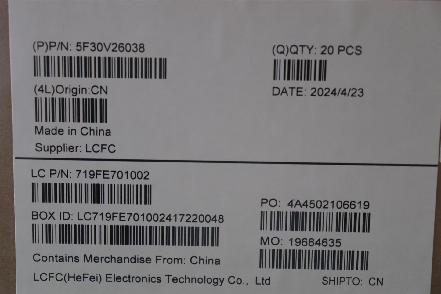 Lenovo FRU FPR CS24 LG R_FoP GX-OMS 5F30V26038