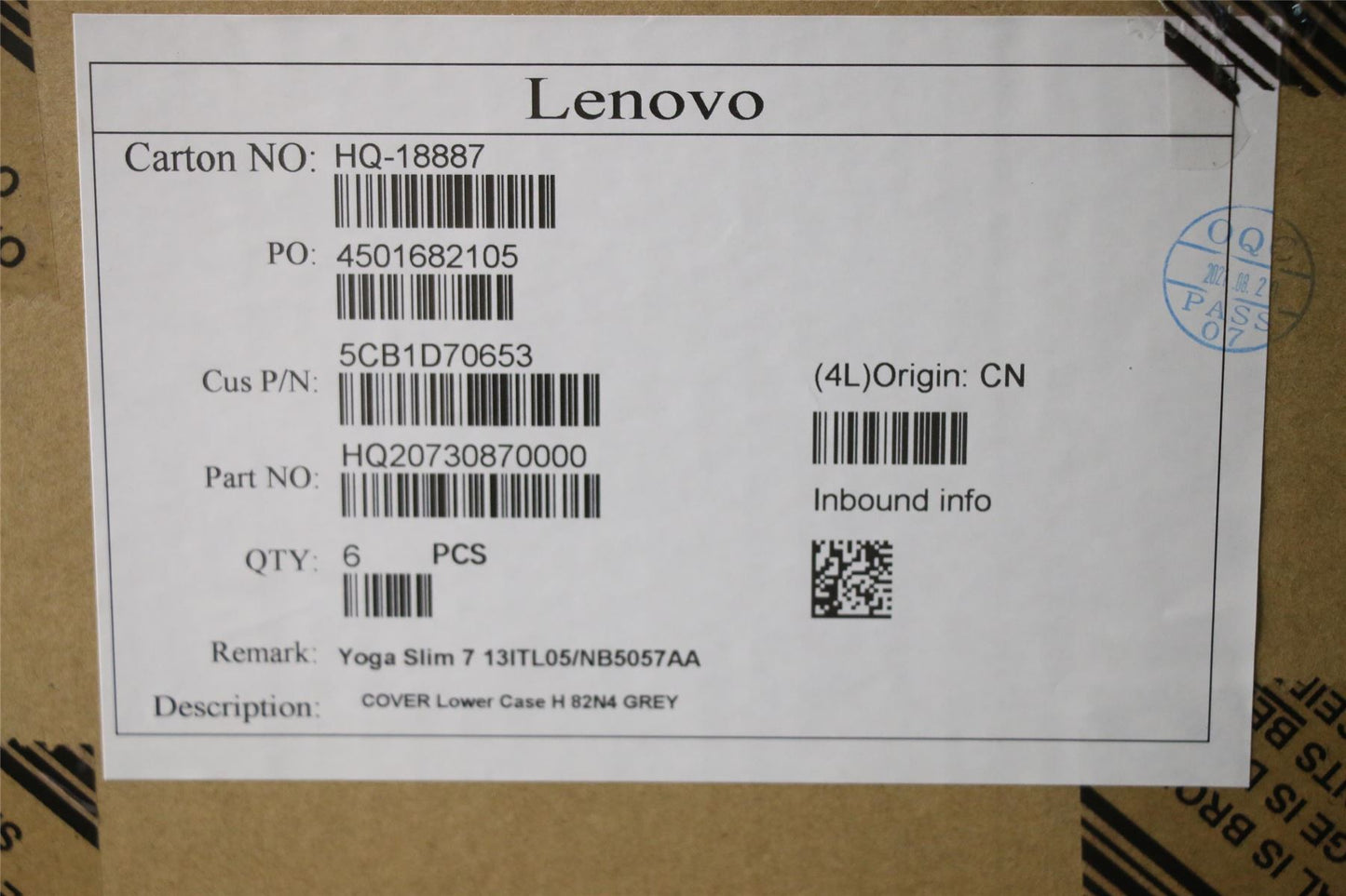 Lenovo Lower Case H 82N4 GREY 5CB1D70653