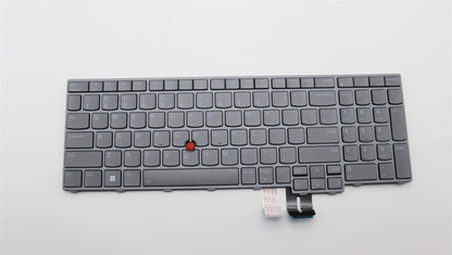 Lenovo ThinkPad P16 2 P16 1 Keyboard US Europe Grey Backlit 5N21F39345