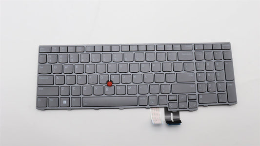 Lenovo ThinkPad P16 2 P16 1 Keyboard US Europe Grey Backlit 5N21F39345