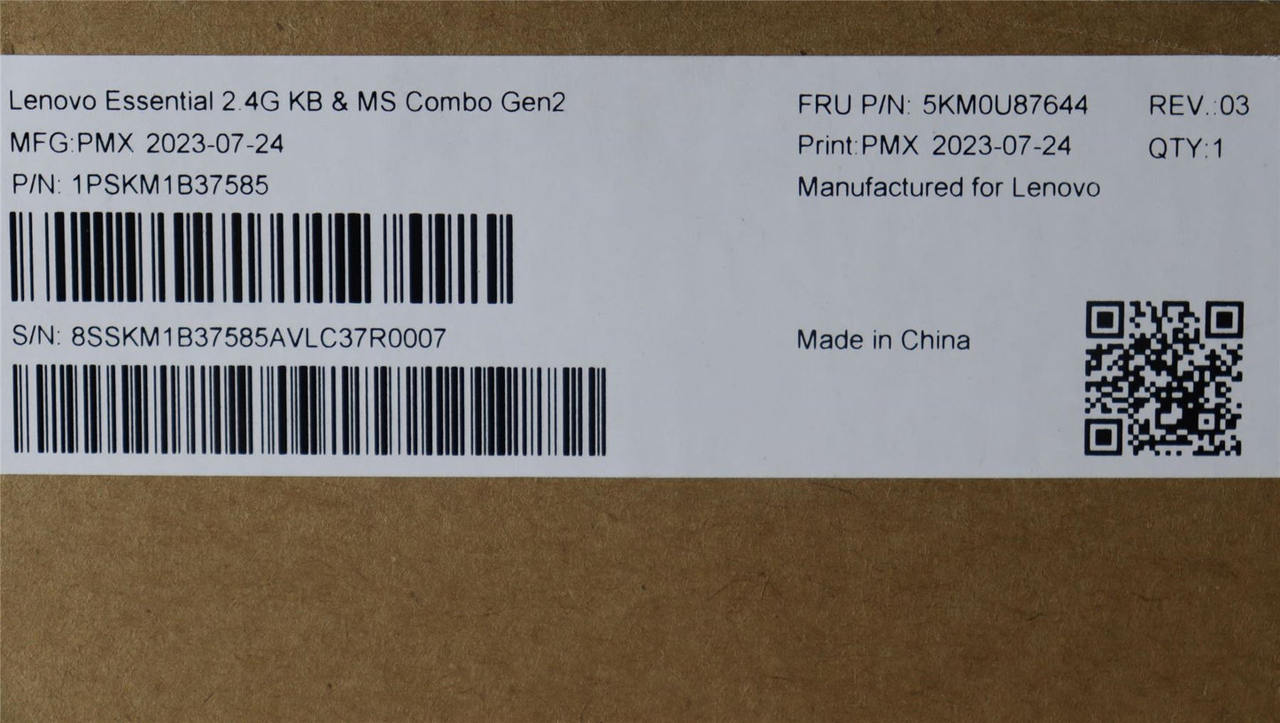 Lenovo WL KM Calliope BK NLE 5KM0U87644