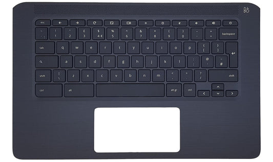 Genuine HP Chromebook 14-DB Palmrest Cover Keyboard UK Black L46583-031