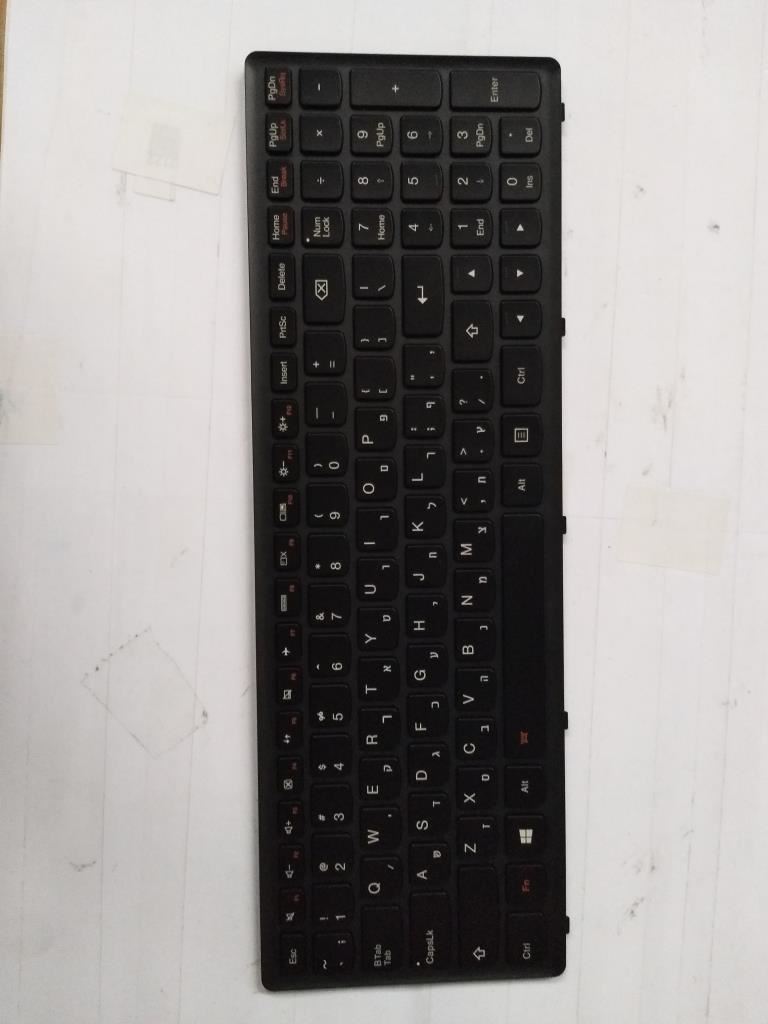 Lenovo HEB-T6E2B-DF-BlackeyBlackFrame-BLKBD Hebrew Keyboard 25214159