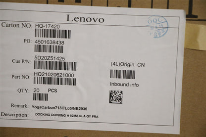 Lenovo DOCKING H 82MA SLA GY FRA 5D20Z51425