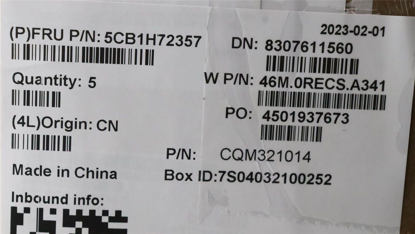 Lenovo Upper Case ASM_POR W 82R9 SB BL 5CB1H72357