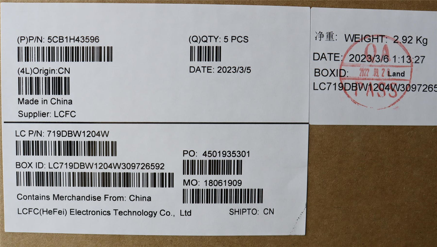 Lenovo Upper Case ASM_POR L82RJ NFP AB 5CB1H43596