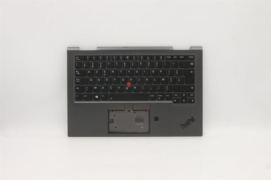 Lenovo Yoga X1 5th Keyboard Palmrest Top Cover Belgian Grey Backlit 5M10Z37142