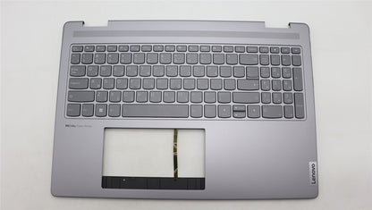 Lenovo Yoga 7 16ARP8 Keyboard Palmrest Top Cover Hebrew Arctic Grey 5CB1L50411