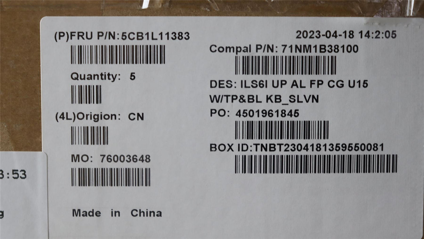 Lenovo IdeaPad 5 16ABR8 Palmrest Cover Touchpad Keyboard Slovenian 5CB1L11383
