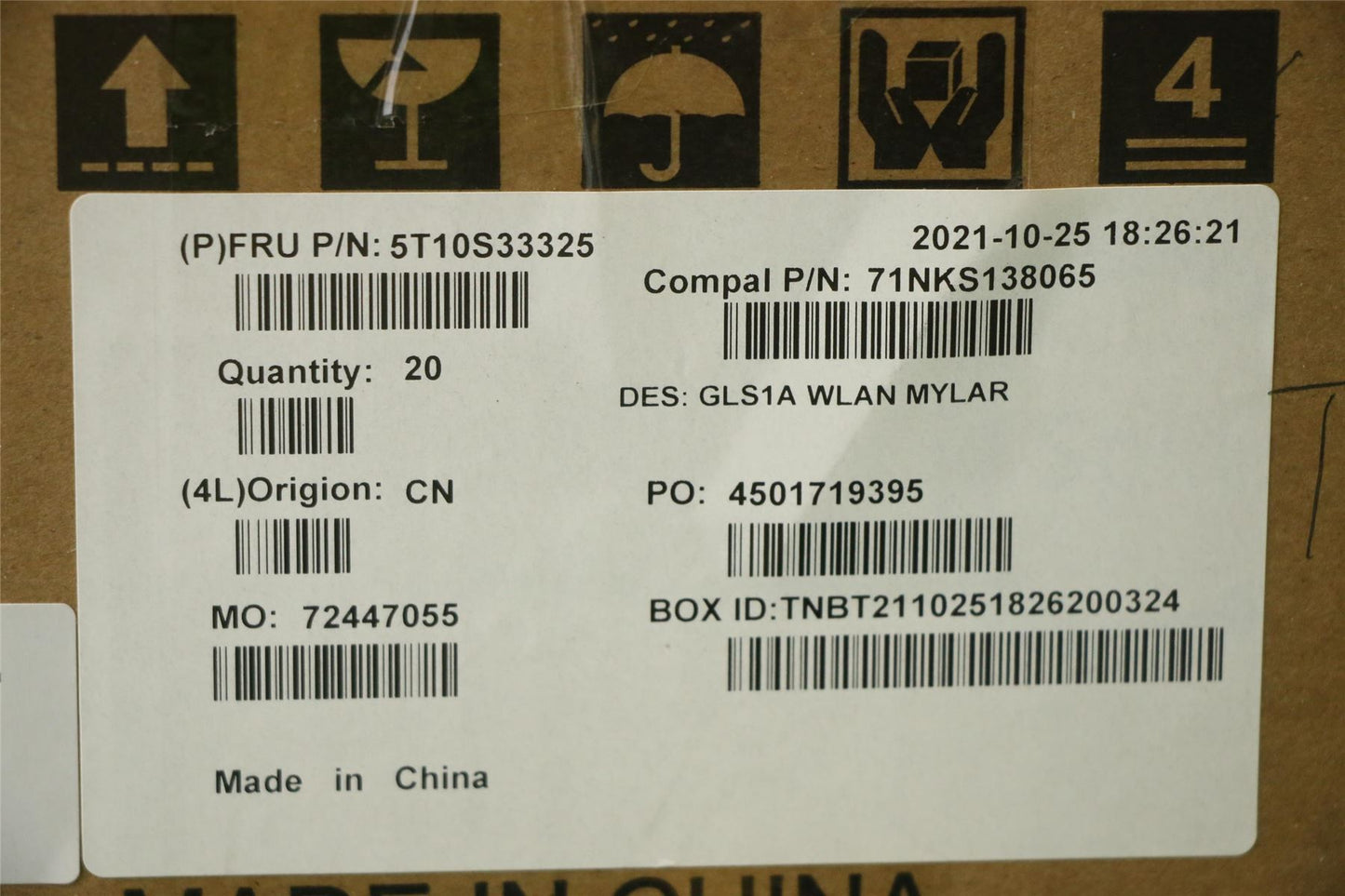 Lenovo TAPE MYLAR C 82R0 for WLAN 5T10S33325