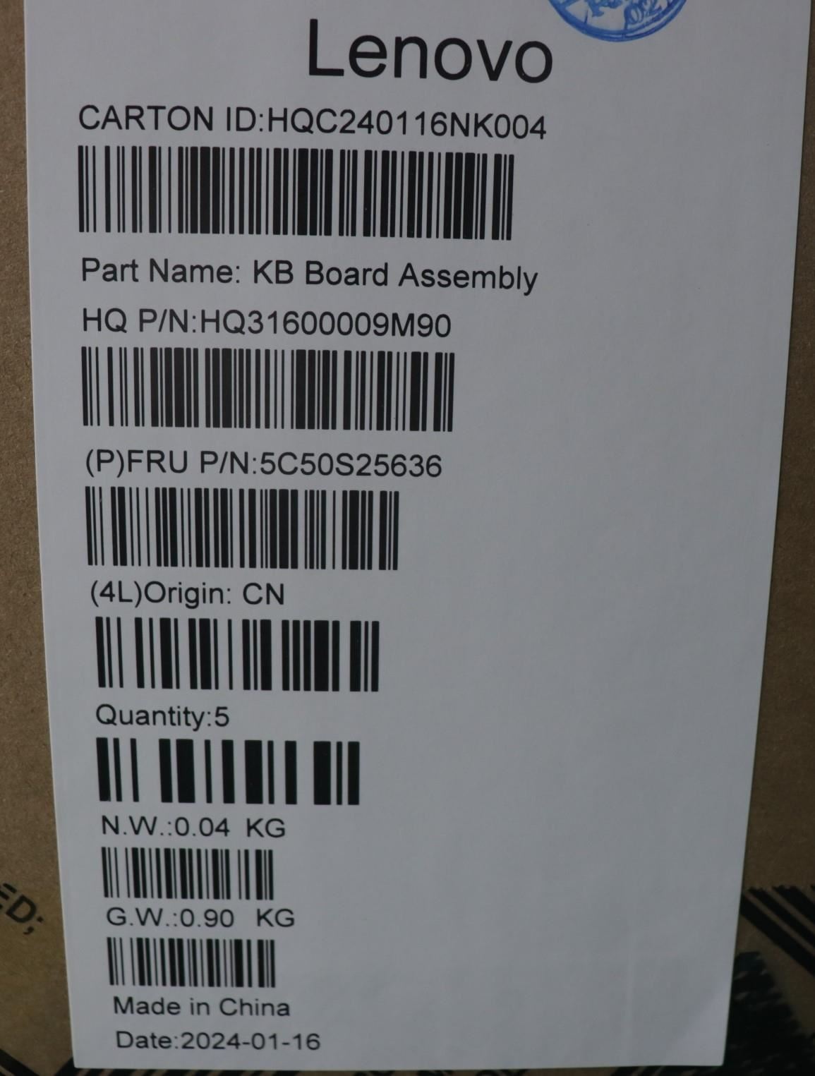 Lenovo Sensor Board H 83D2 5C50S25636