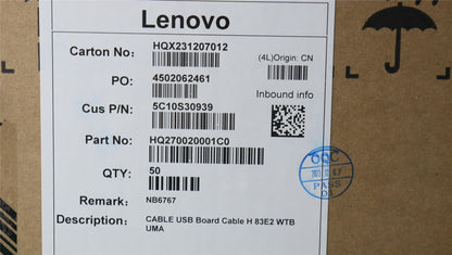 Lenovo USB Board Cable H 83E2 WTB UMA 5C10S30939