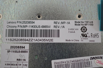 Lenovo CCYT3E1US84keyBlkKeyBlkFKBD(win8) Keyboard 25208594