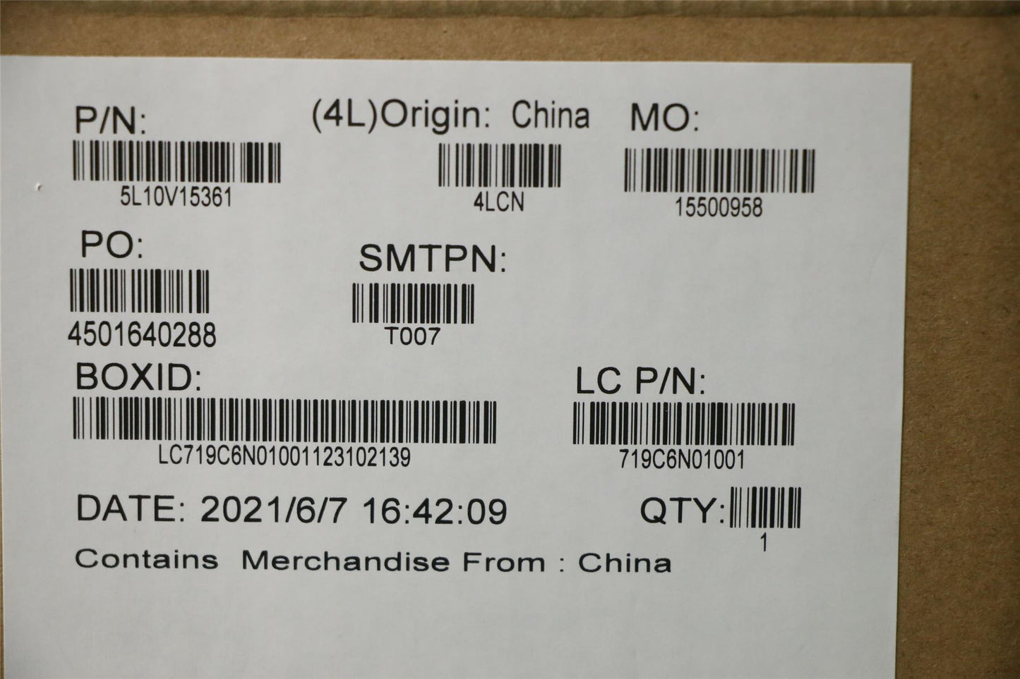 Lenovo LABEL FRU Thor2.0 AMD FRU LABEL Kits 5L10V15361