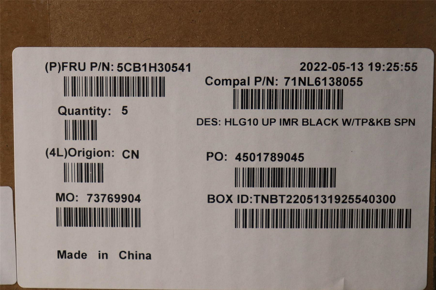 Lenovo IdeaPad 3 15IAH7 Palmrest Cover Touchpad Keyboard Spanish 5CB1H30541