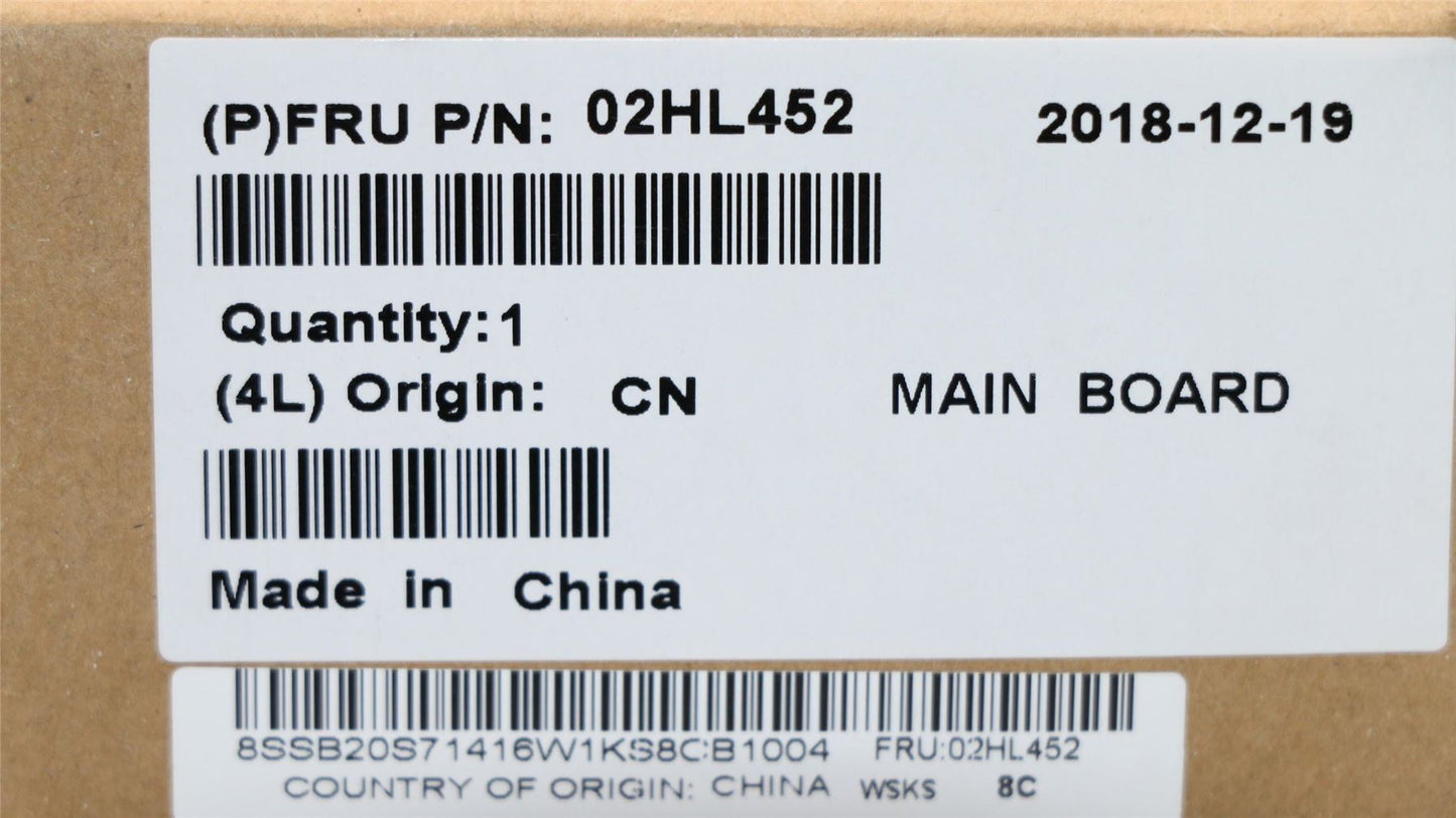 Lenovo 02HL452 BDPLANAR i7-7600,N16,WIN,TPM2=Y,AMT=Y