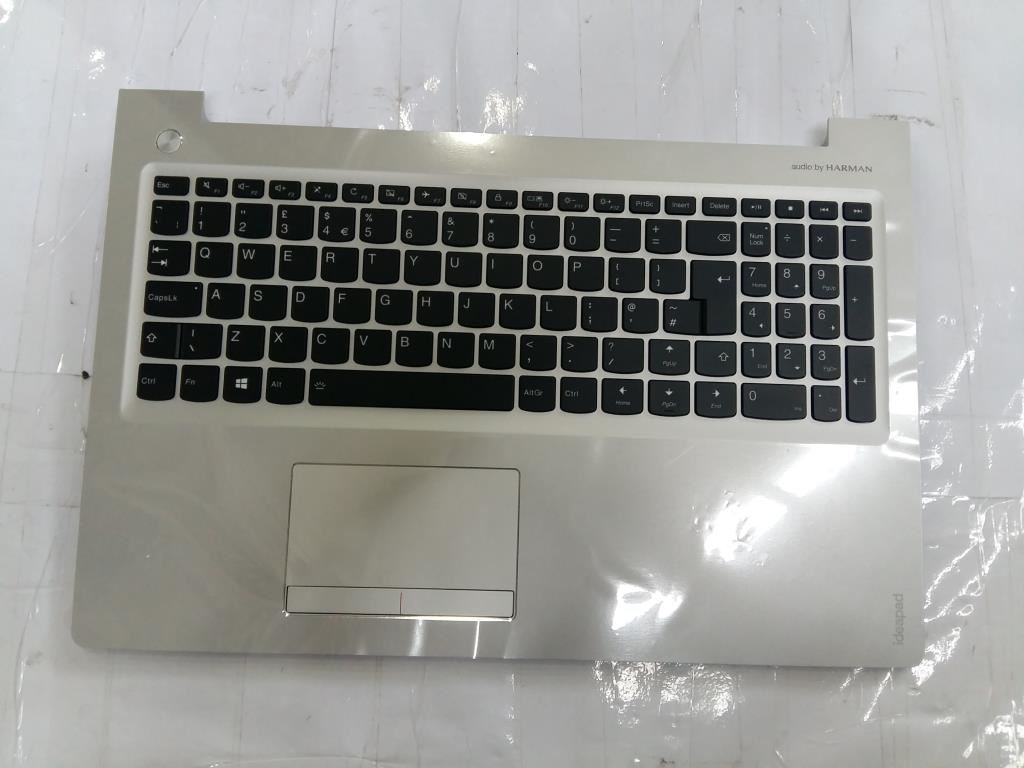 Lenovo IdeaPad 510-15ISK Keyboard Palmrest UK Silver Backlit 5CB0L37532