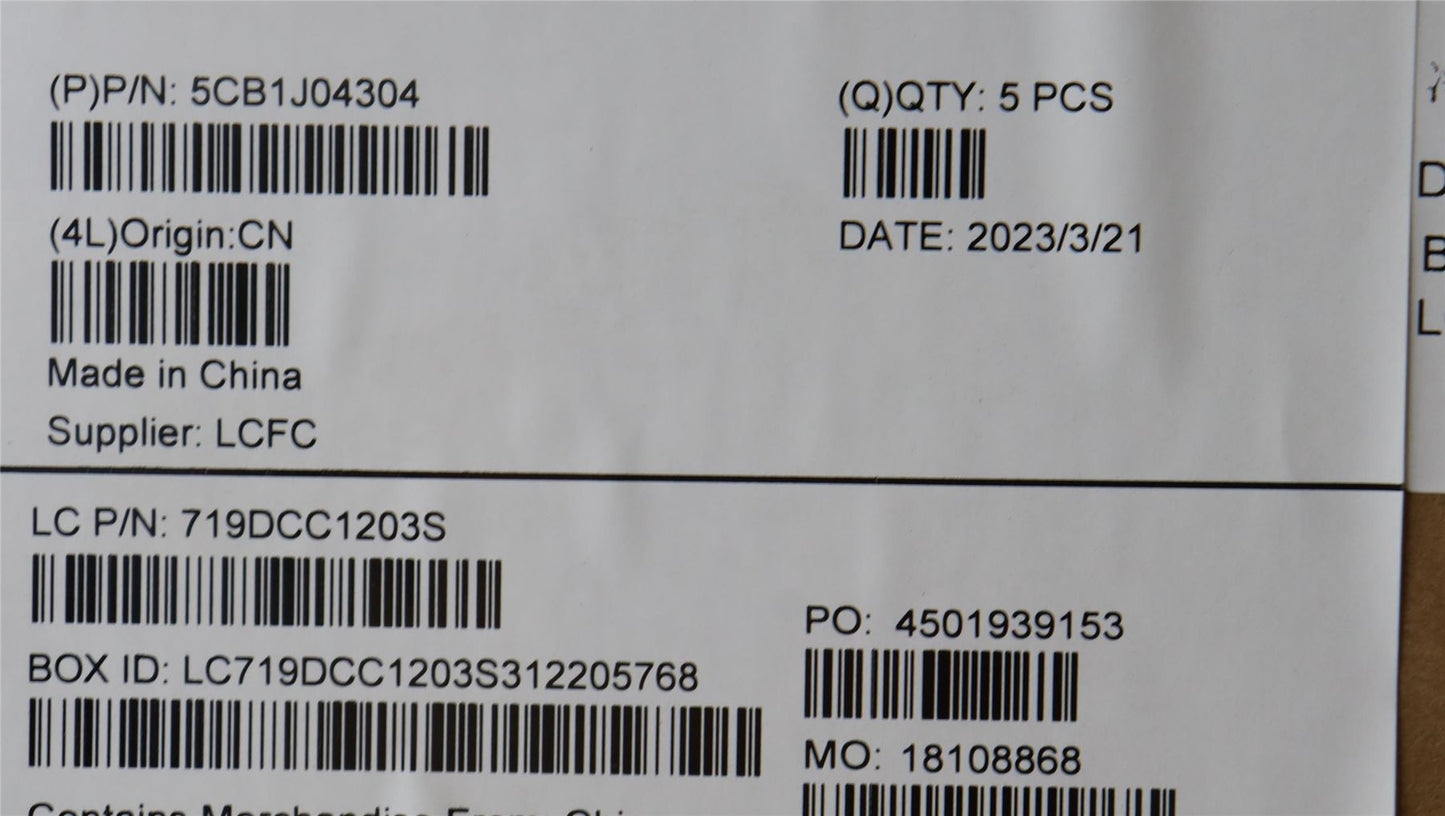 Lenovo Upper Case ASM_SPA L82TF RGBOG 5CB1J04304