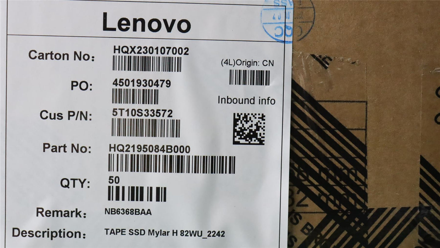 Lenovo TAPE SSD Mylar H 83AN_2242 5T10S33670