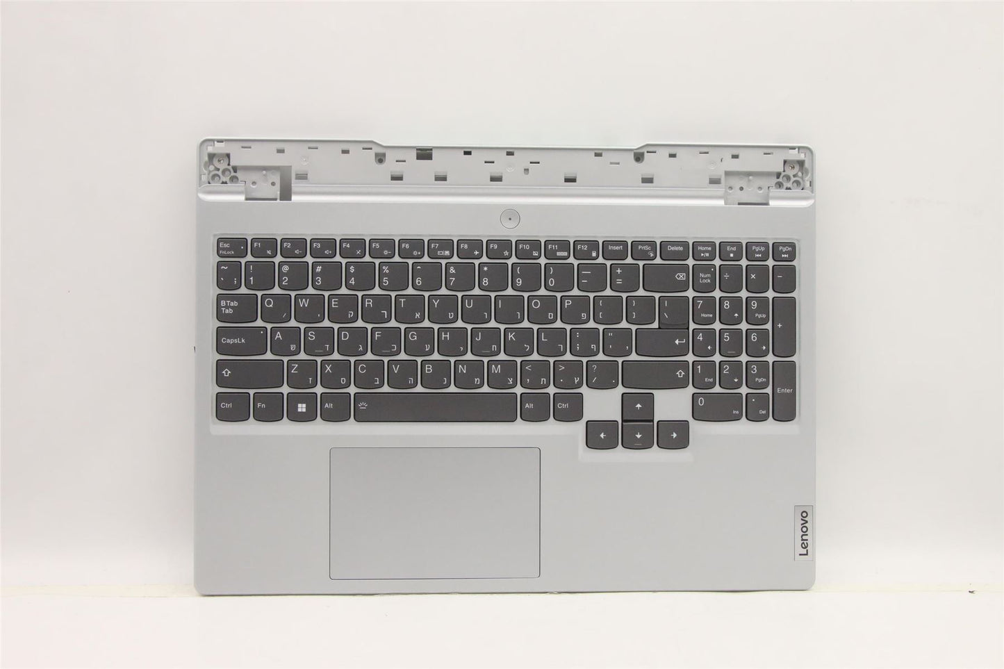 Lenovo 5 15IAH7 Palmrest Cover Touchpad Keyboard Hebrew Cloud Grey 5CB1H22897