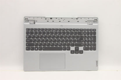 Lenovo 5 15IAH7 Palmrest Cover Touchpad Keyboard Hebrew Cloud Grey 5CB1H22897