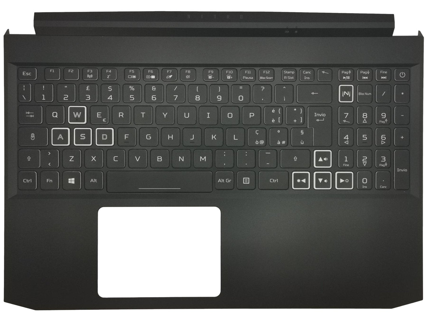 Acer Aspire Nitro AN515-55 AN517-55 Housse de repose-mains pour clavier noir 6B.Q7KN2.081