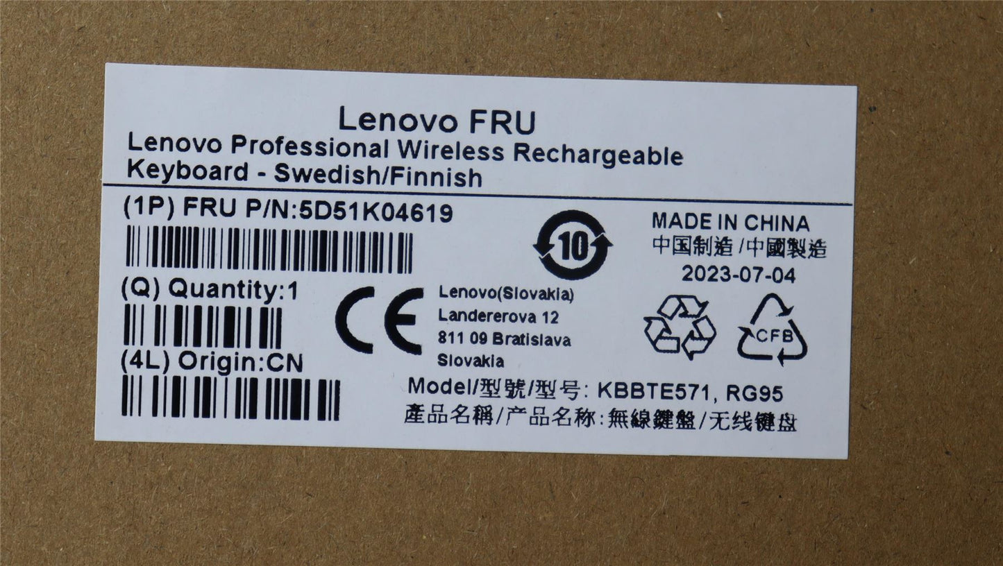 Lenovo Slim KB II-Swedish/Finnish 5D51K04619