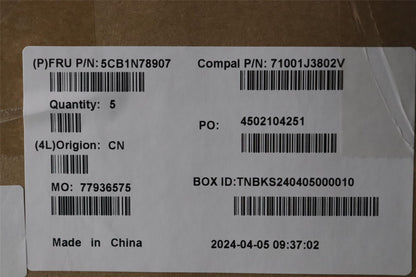 Lenovo UpperCase_BEL C 83G1 CG NFP BL 5CB1N78907