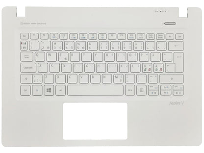 Acer Aspire V3-331 V3-371 Palmrest Cover Keyboard Nordic White 60.MPHN1.022