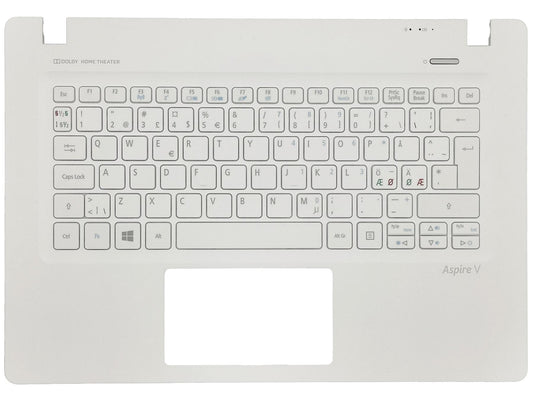 Acer Aspire V3-331 V3-371 Palmrest Cover Keyboard Nordic White 60.MPHN1.022