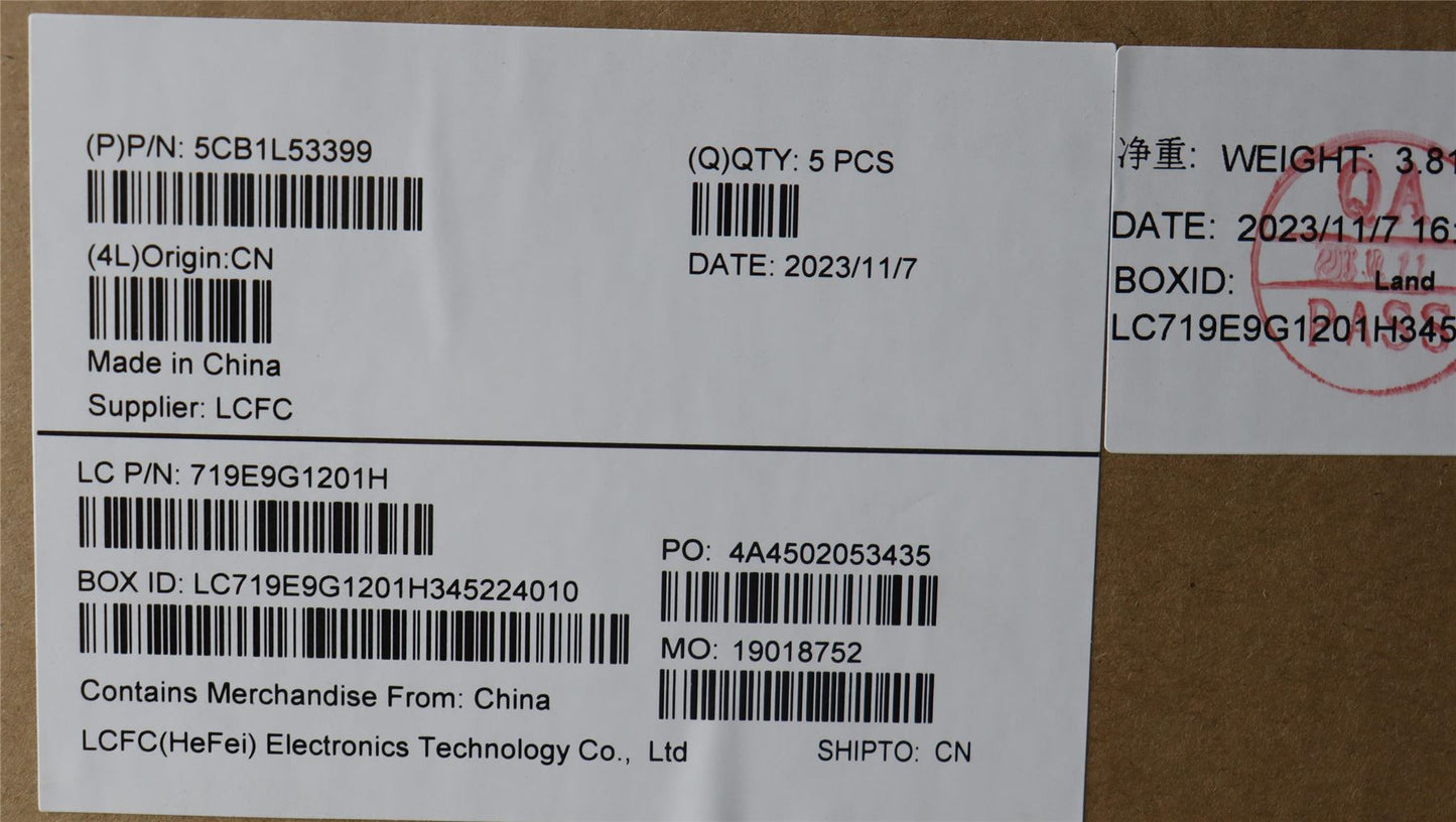 Lenovo Upper Case ASM_POR L82WS RGBWOT_WL 5CB1L53399
