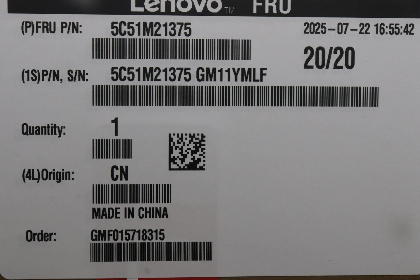 Lenovo CARDPOP 1 x TB4 BTB (Optional) Board 5C51M21375