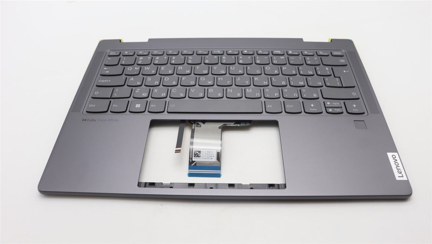 Lenovo Yoga 7 14ARP8 Keyboard Palmrest Top Cover Bulgarian Storm Grey 5CB1L47281