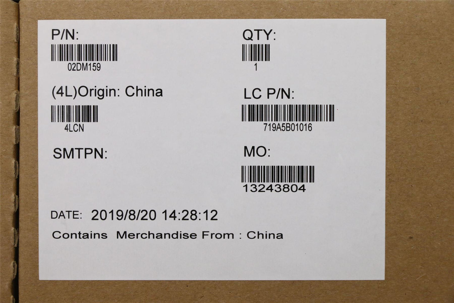 Lenovo FLBL R535 i5-8265U NOK dTPM 02DM159